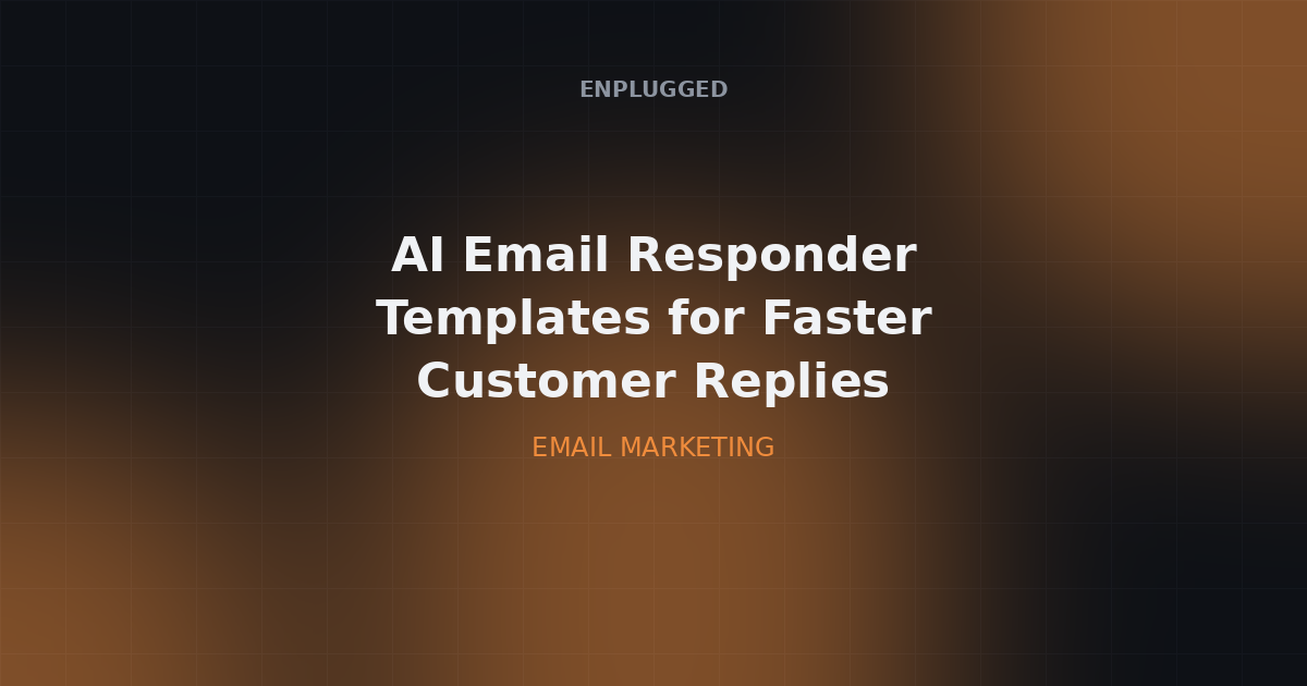 AI email responder templates for faster customer replies
