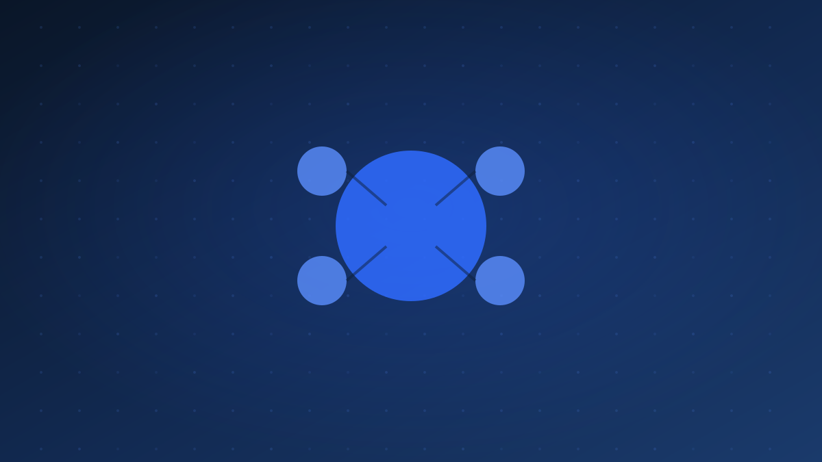 Abstract illustration of connected AI nodes and tool icons representing How Do Large Language Models Work? A Plain-English Guide