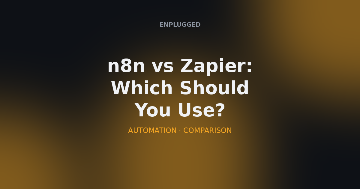 Side-by-side comparison of n8n and Zapier automation workflow builders