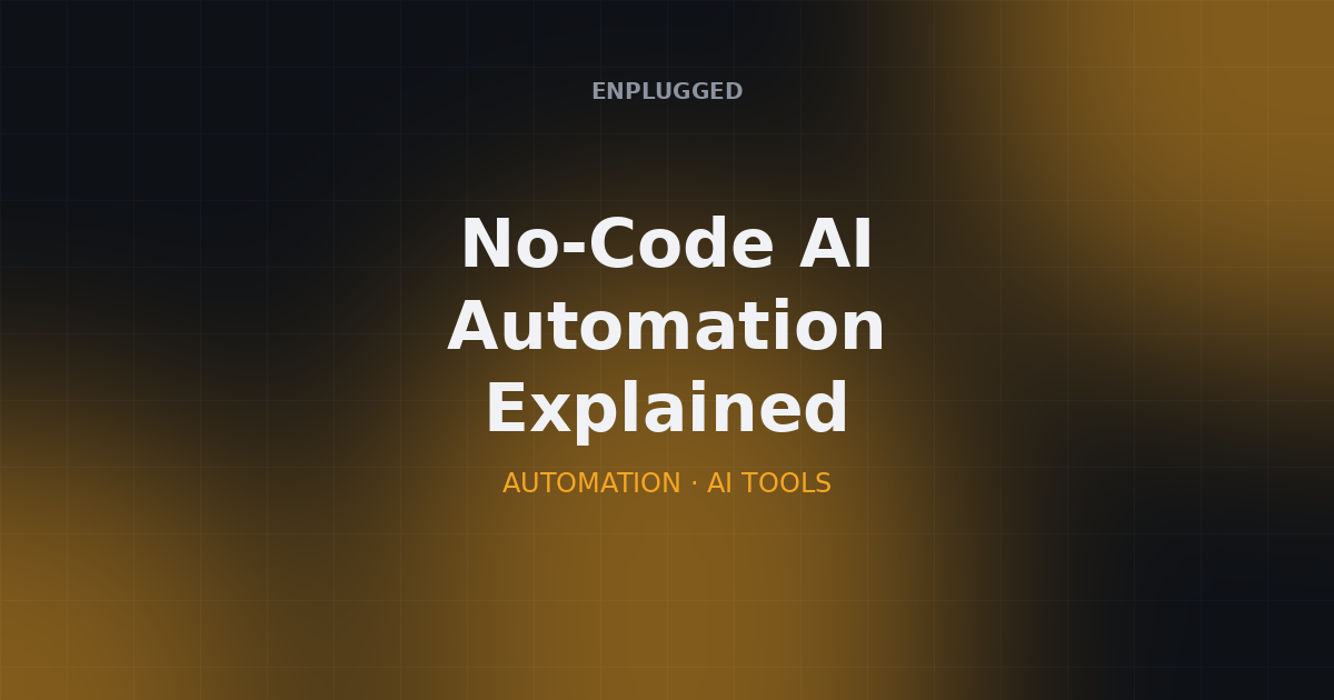 Visual workflow diagram showing an AI step connected between two automation nodes