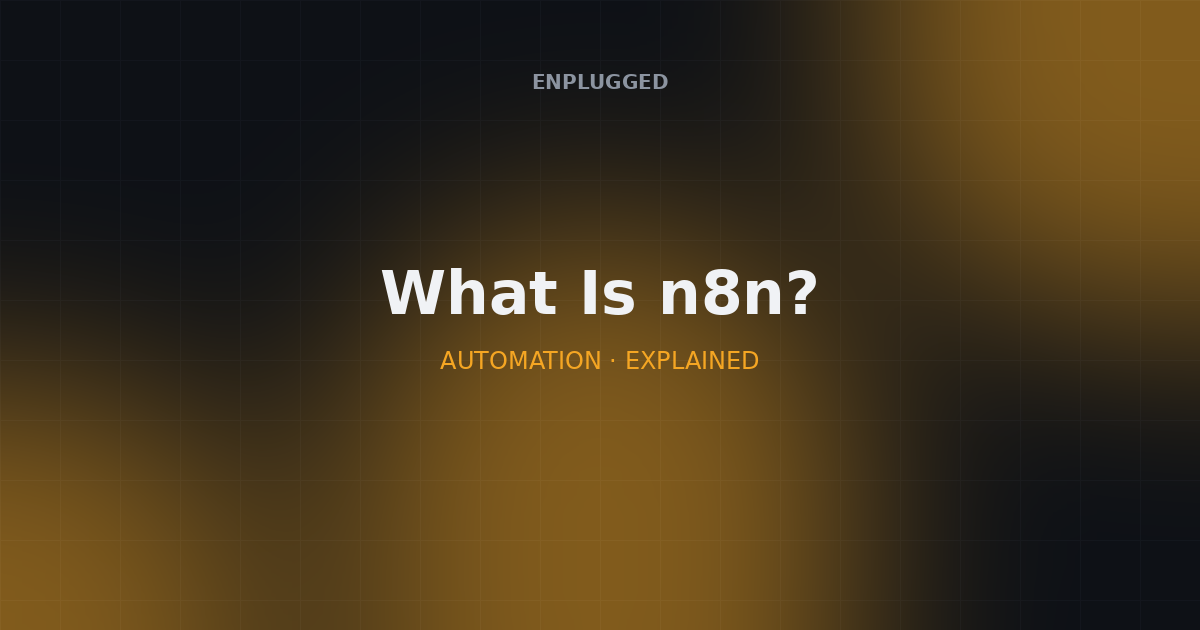 Diagram of connected workflow nodes representing n8n's automation canvas