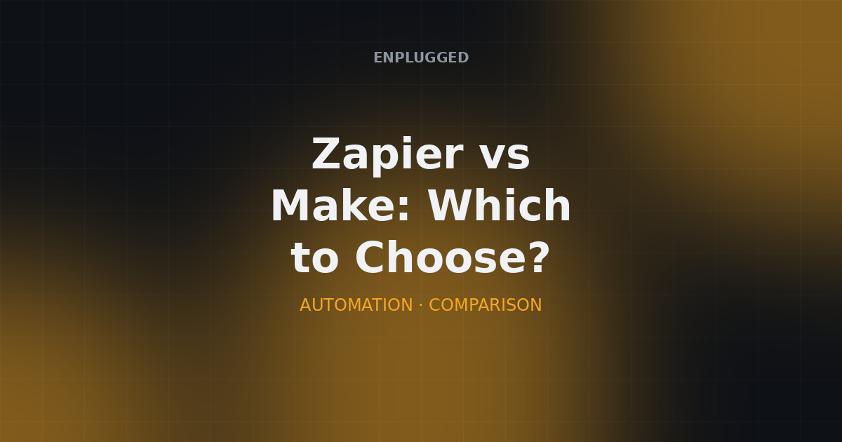 Side-by-side comparison of the Zapier and Make automation platform interfaces